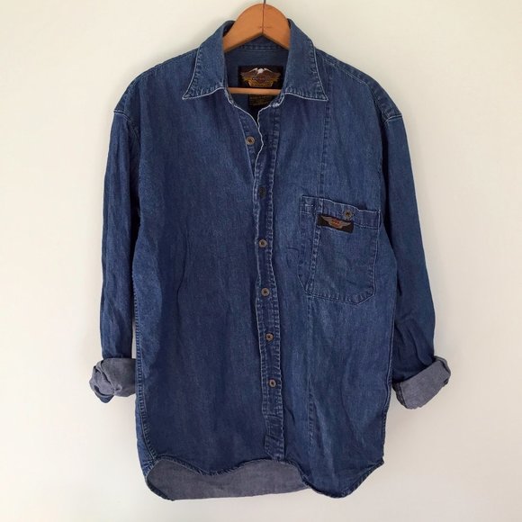 Harley-Davidson Other - Harley Davidson Denim Button Down Shirt